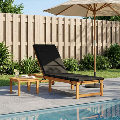 Sunlounger Cushion GEMERT 100% Polyester Melange 200 x 55 x 3 cm Black