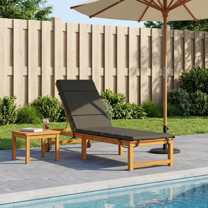 Sunlounger Cushion GEMERT 100% Polyester Melange 200 x 55 x 3 cm Anthracite