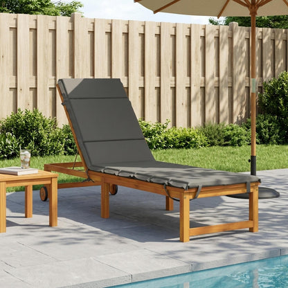 Sunlounger Cushion GEMERT 100% Polyester Melange 200 x 55 x 3 cm Grey