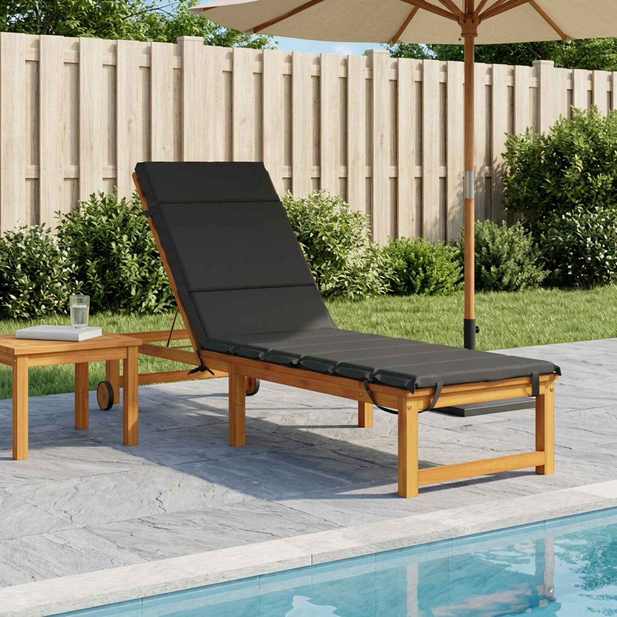 Sunlounger Cushion GEMERT Polyester 200 x 60 x 3 cm Anthracite