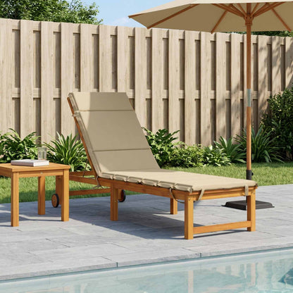 Sunlounger Cushion GEMERT Polyester 200 x 55 x 3 cm Beige