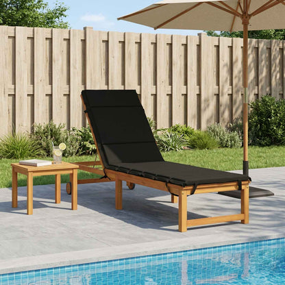 Sunlounger Cushion GEMERT Polyester 200 x 55 x 3 cm Black