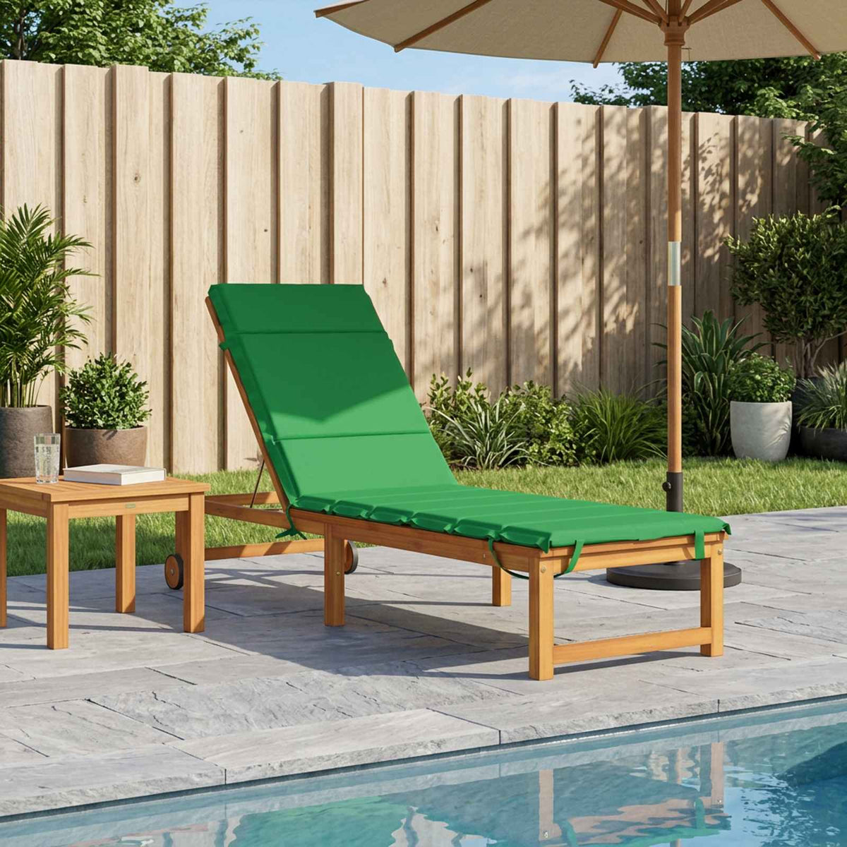 Sunlounger Cushion GEMERT Polyester 200 x 55 x 3 cm Green