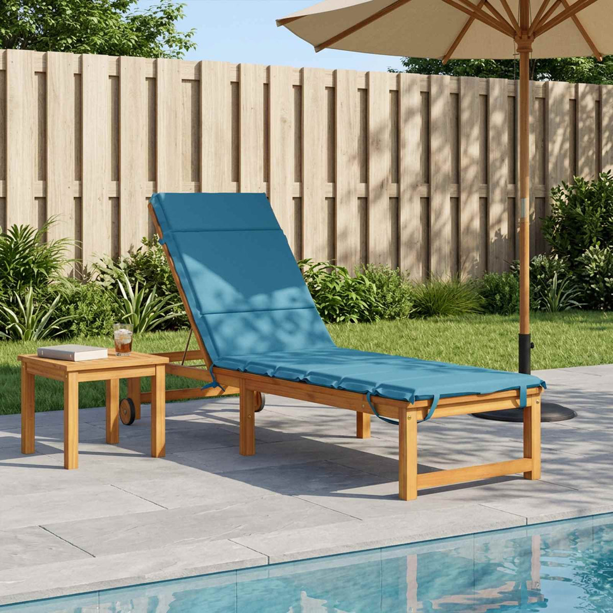 Sunlounger Cushion GEMERT Polyester 200 x 60 x 3 cm Light blue