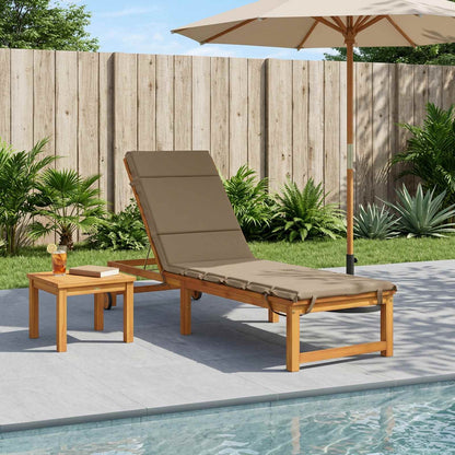 Sunlounger Cushion GEMERT Polyester 200 x 55 x 3 cm Taupe