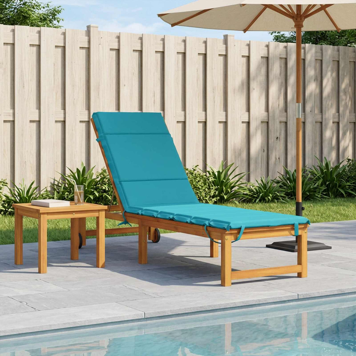 Sunlounger Cushion GEMERT Polyester 200 x 60 x 3 cm Turquoise