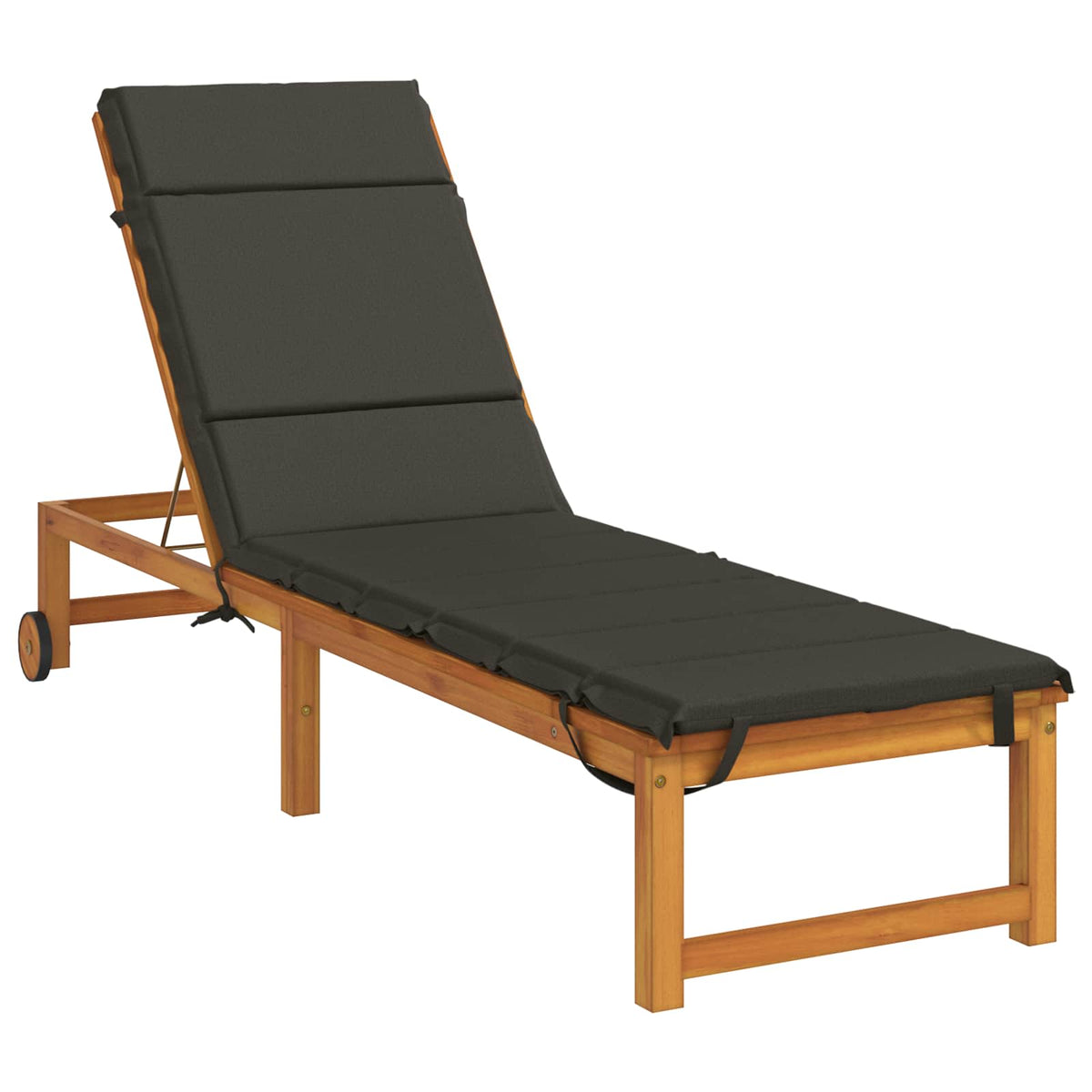 Sunlounger Cushion GEMERT 100% Polyester Melange 200 x 60 x 3 cm Anthracite