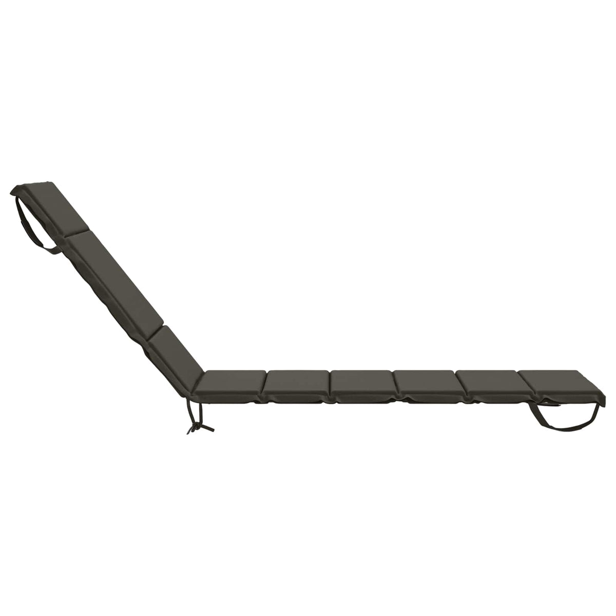 Sunlounger Cushion GEMERT 100% Polyester Melange 200 x 60 x 3 cm Anthracite