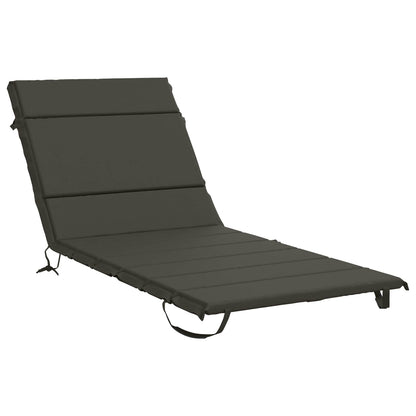 Sunlounger Cushion GEMERT 100% Polyester Melange 200 x 70 x 3 cm Anthracite