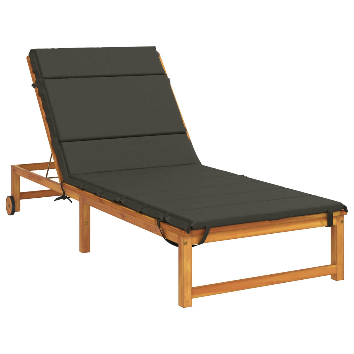 Sunlounger Cushion GEMERT 100% Polyester Melange 200 x 70 x 3 cm Anthracite