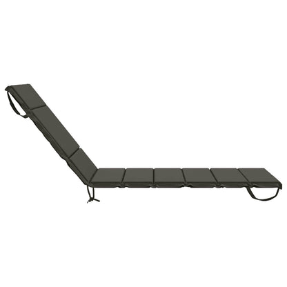 Sunlounger Cushion GEMERT 100% Polyester Melange 200 x 70 x 3 cm Anthracite