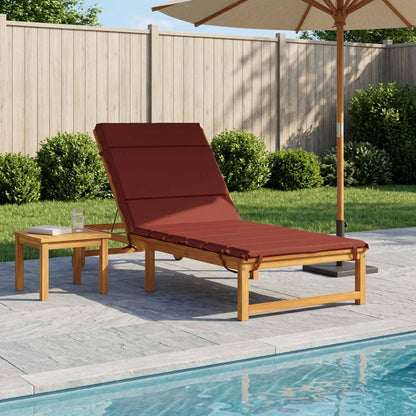Sunlounger Cushion GEMERT 100% Polyester Melange 200 x 70 x 3 cm Red