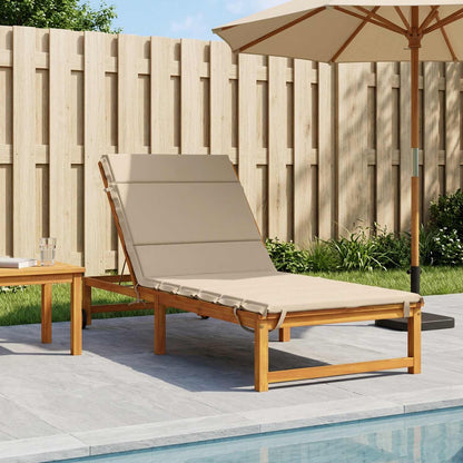 Sunlounger Cushion GEMERT 100% Polyester Melange 200 x 70 x 3 cm Cream