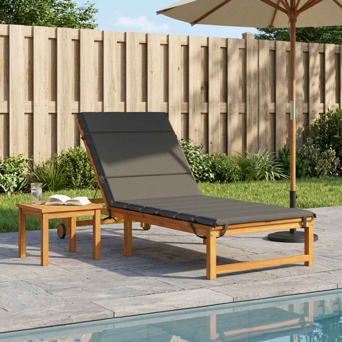 Sunlounger Cushion GEMERT Polyester 200 x 90 x 3 cm Anthracite