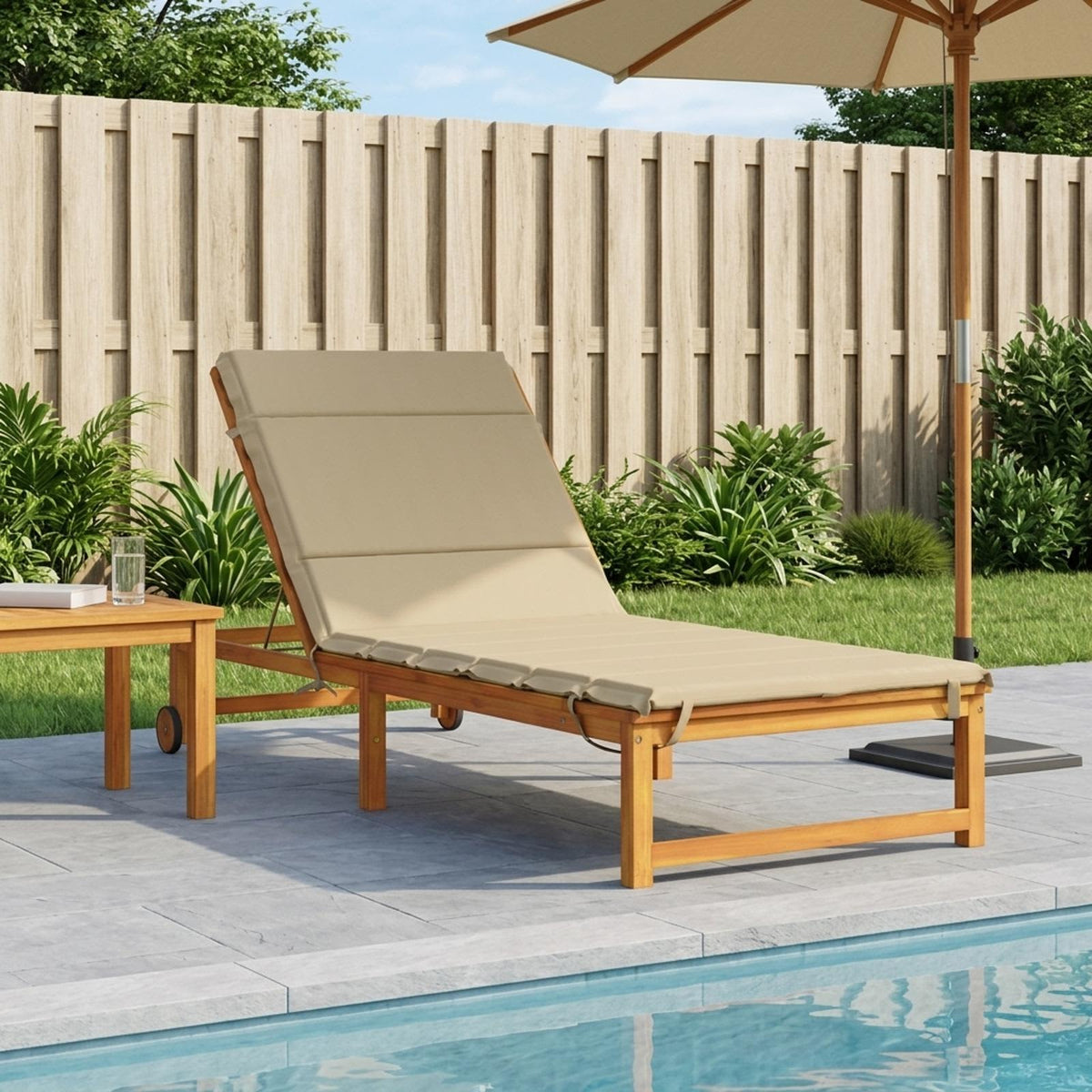 Sunlounger Cushion GEMERT Polyester 200 x 70 x 3 cm Beige