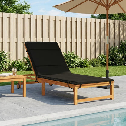 Sunlounger Cushion GEMERT Polyester 200 x 70 x 3 cm Black