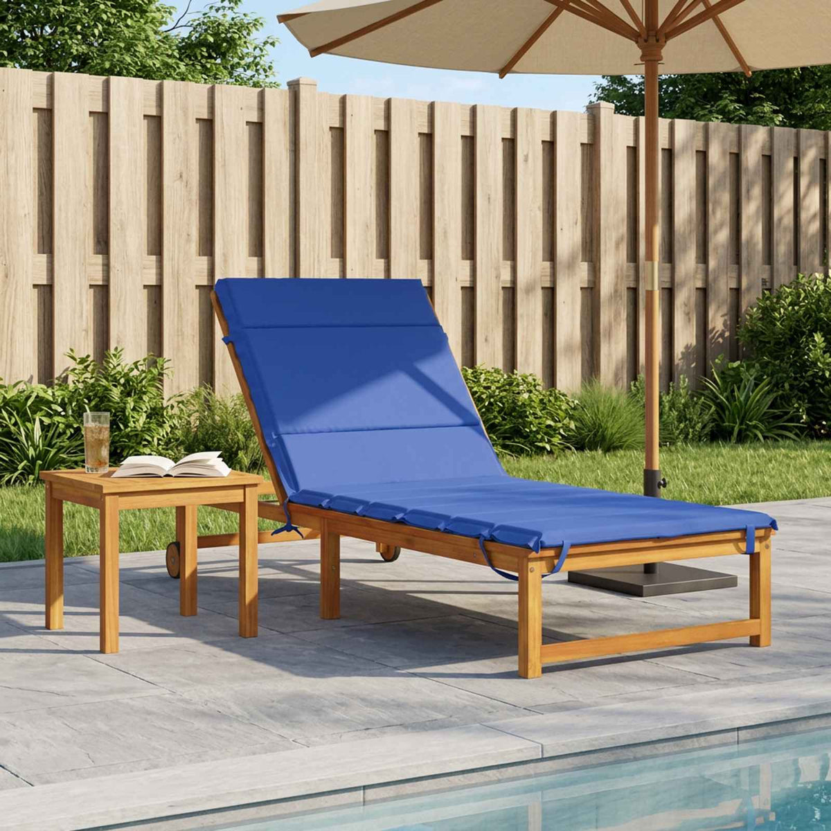 Sunlounger Cushion GEMERT Polyester 200 x 90 x 3 cm Royal blue