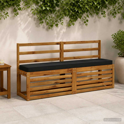 2-Piece Bench Cushions VUGHT 100% Polyester Grey 2 pcs Length 30 cm Width 150 cm Black (polyester)