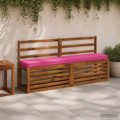 2-Piece Bench Cushions VUGHT 100% Polyester Grey 2 pcs Length 30 cm Width 150 cm Pink (polyester)