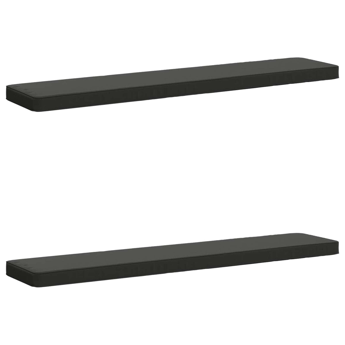 2-Piece Bench Cushions VUGHT 100% Polyester Grey 2 pcs Length 30 cm Width 150 cm Anthracite (polyester)