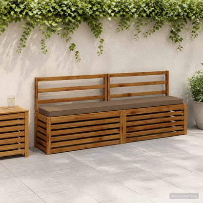 2-Piece Bench Cushions VUGHT 100% Polyester Taupe 2 pcs Length 30 cm Width 170 cm Taupe (melange)