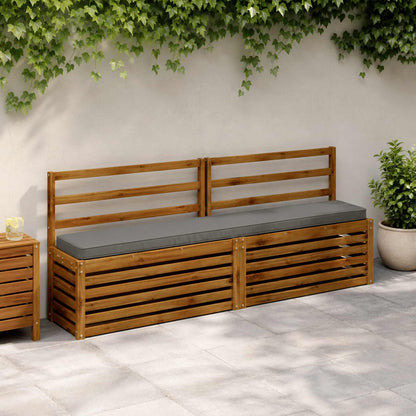 2-Piece Bench Cushions VUGHT 100% Polyester Grey 2 pcs Length 30 cm Width 170 cm Grey (melange)