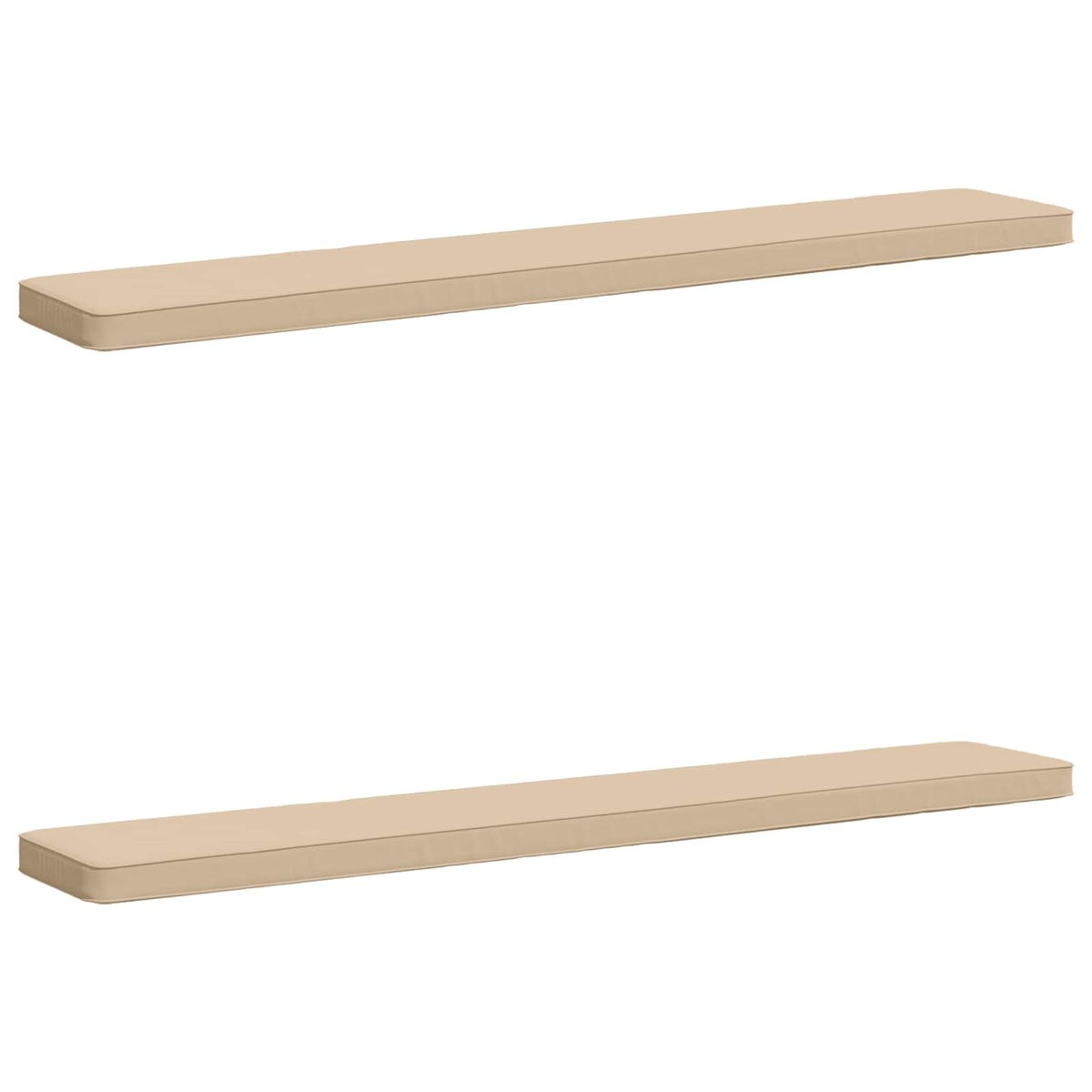 2-Piece Bench Cushions VUGHT 100% Polyester Grey 2 pcs Length 30 cm Width 170 cm Cream (melange)