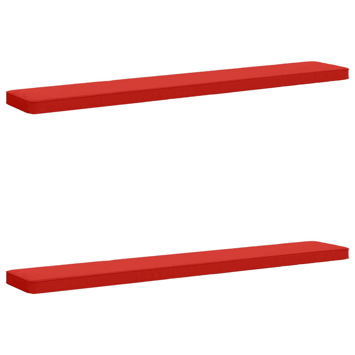 2-Piece Bench Cushions VUGHT 100% Polyester Taupe 2 pcs Length 30 cm Width 170 cm Red (polyester)