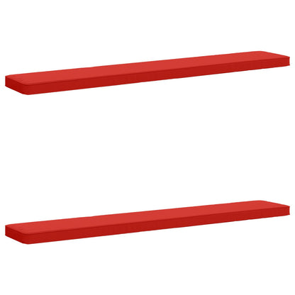 2-Piece Bench Cushions VUGHT 100% Polyester Taupe 2 pcs Length 30 cm Width 170 cm Red (polyester)