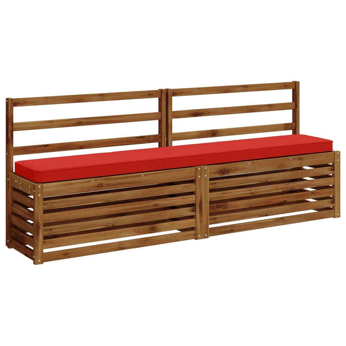 2-Piece Bench Cushions VUGHT 100% Polyester Taupe 2 pcs Length 30 cm Width 170 cm Red (polyester)