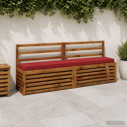 2-Piece Bench Cushions VUGHT 100% Polyester Red 2 pcs Length 30 cm Width 200 cm Wine red (polyester)