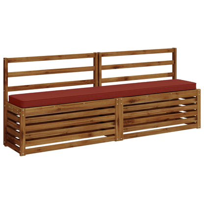 2-Piece Bench Cushions VUGHT 100% Polyester Red 2 pcs Length 30 cm Width 200 cm Red (melange)