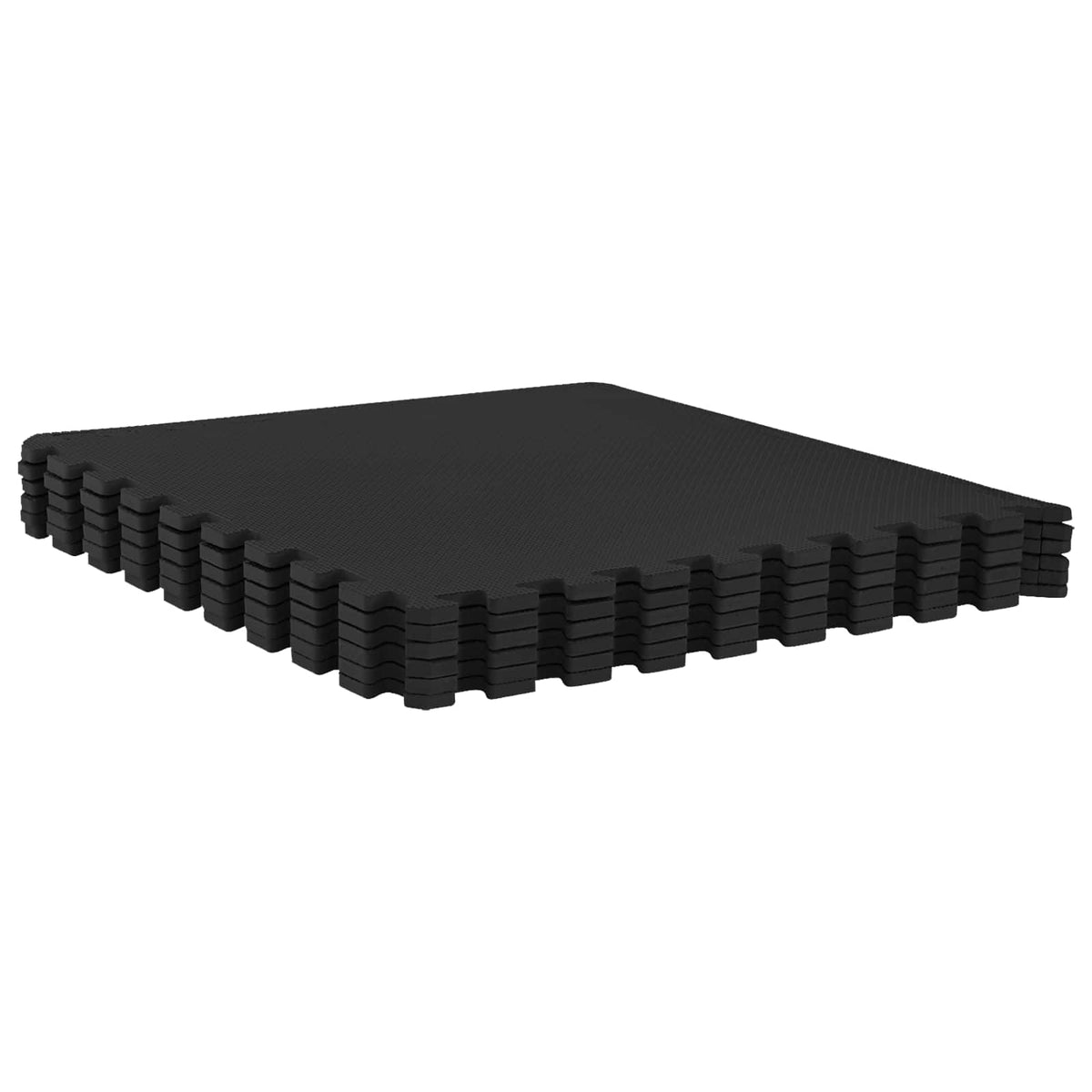 vidaXL Floor Mats 50 pcs Black 18 m² EVA Foam 4