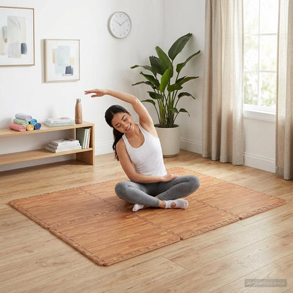 Floor Mats 50 pcs 18 m² EVA Foam Wood 18 m² (1 cm)