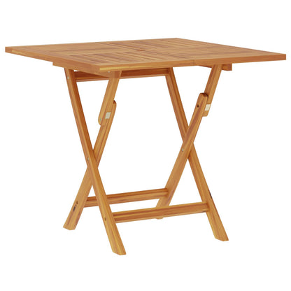 vidaXL 3 Piece Folding Garden Bistro Set 3 pcs Natural Solid Teak Wood 3