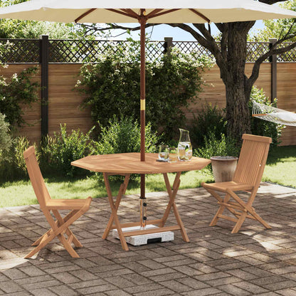 vidaXL Garden Bistro Set 3 pcs Natural Solid Teak Wood 1