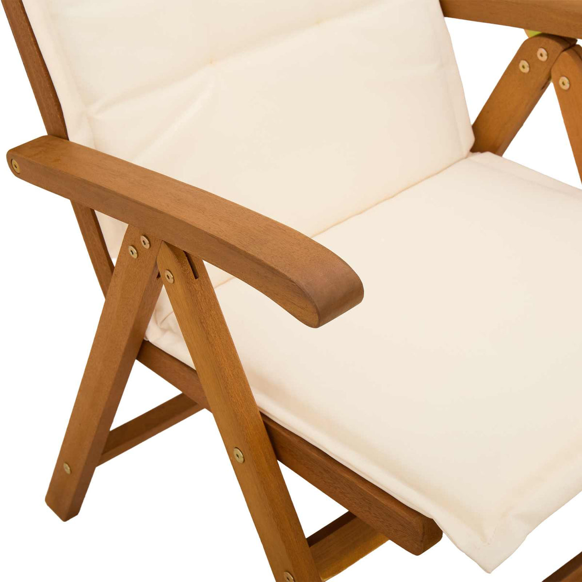 vidaXL Reclining Garden Chairs 4 pcs Natural Solid Acacia Wood 4