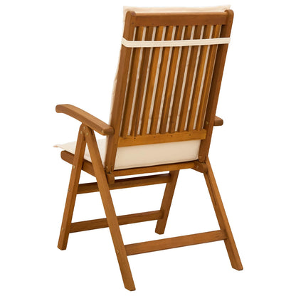 vidaXL Reclining Garden Chairs 4 pcs Natural Solid Acacia Wood 3