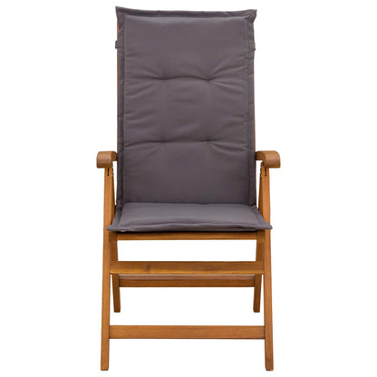 vidaXL Reclining Garden Chairs 4 pcs Natural Solid Acacia Wood 2
