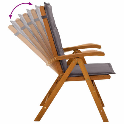 vidaXL Reclining Garden Chairs 4 pcs Natural Solid Acacia Wood 6