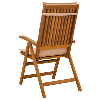 vidaXL Reclining Garden Chairs 4 pcs Natural Solid Acacia Wood 3