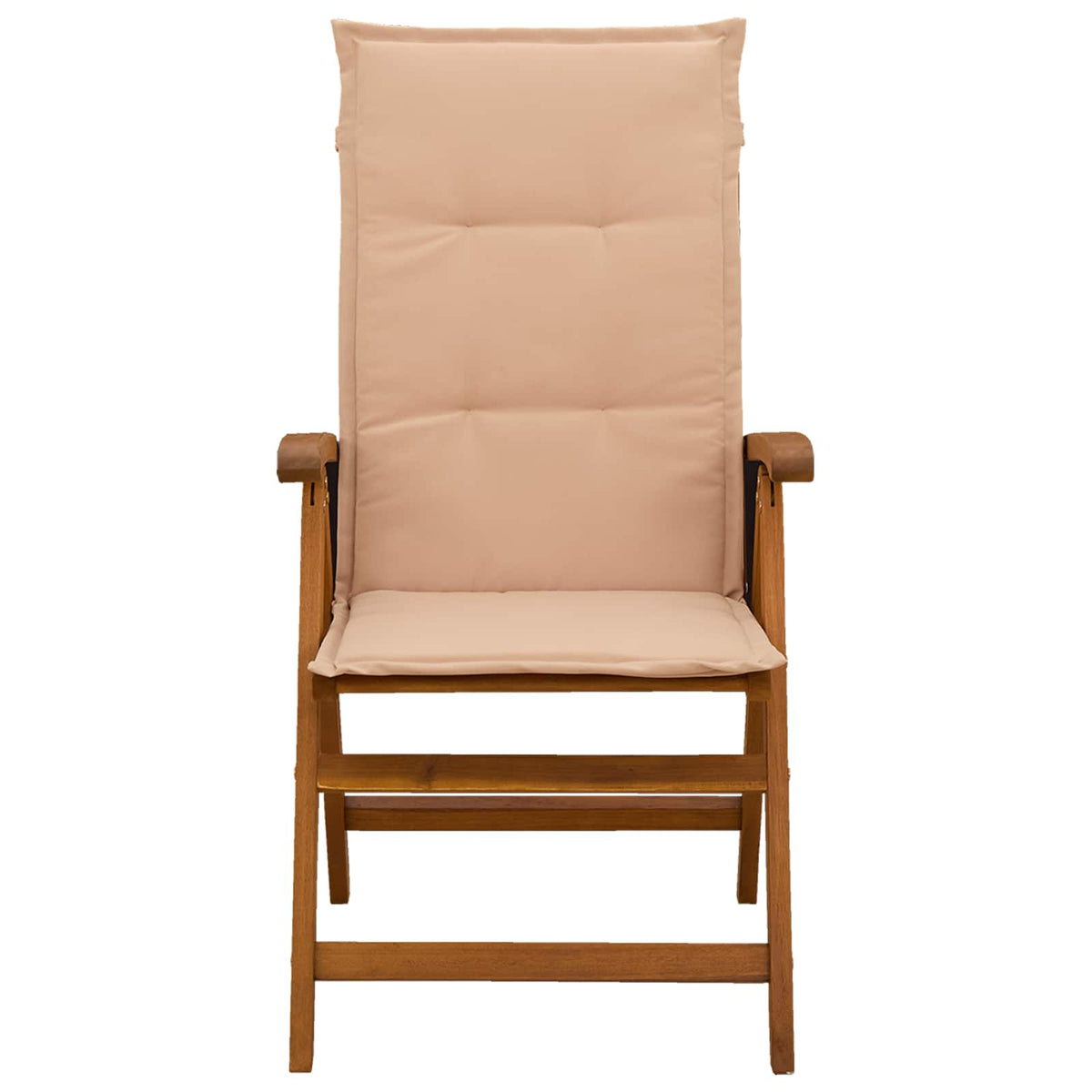 vidaXL Reclining Garden Chairs 4 pcs Natural Solid Acacia Wood 2