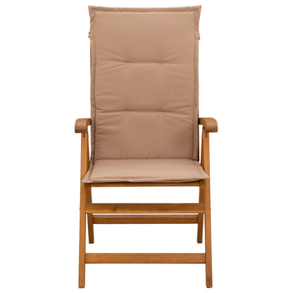 vidaXL Reclining Garden Chairs 4 pcs Natural Solid Acacia Wood 2