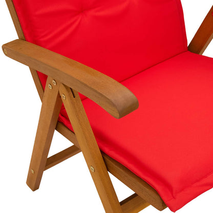 vidaXL Reclining Garden Chairs 4 pcs Natural Solid Acacia Wood 4