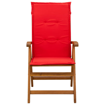 vidaXL Reclining Garden Chairs 4 pcs Natural Solid Acacia Wood 2