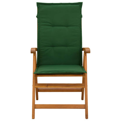 vidaXL Reclining Garden Chairs 4 pcs Natural Solid Acacia Wood 2