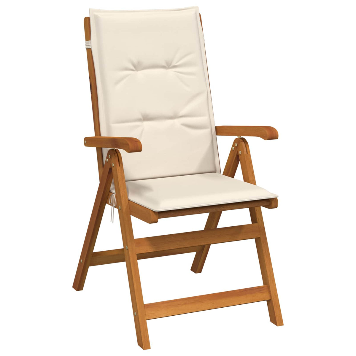 vidaXL 3-Piece Garden Dining Set 2-Seaters Cream Solid Acacia Wood 4