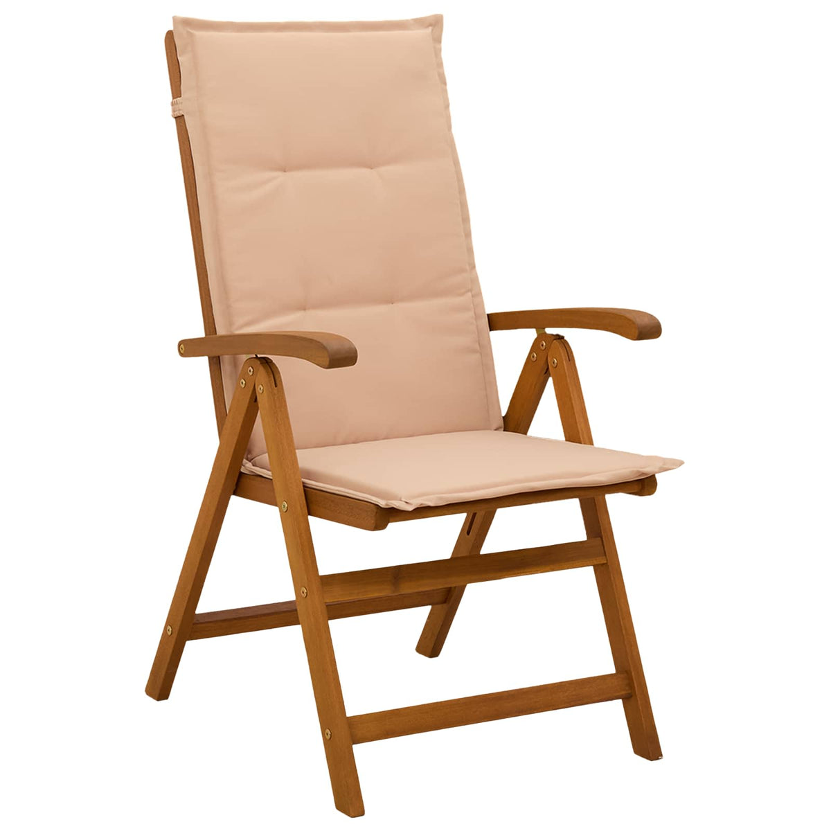 vidaXL 3-Piece Garden Dining Set 2-Seaters Beige Solid Acacia Wood 4