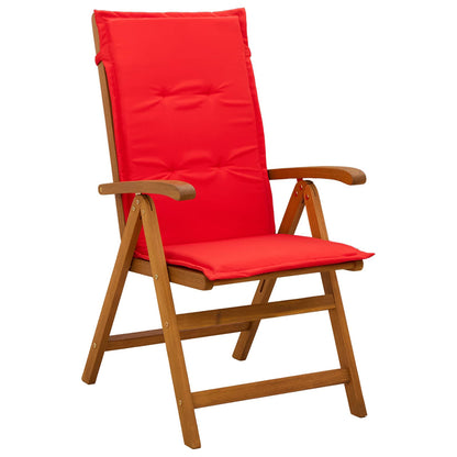 vidaXL 3-Piece Garden Dining Set 2-Seaters Red Solid Acacia Wood 4