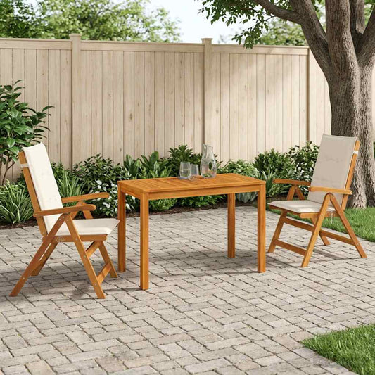 vidaXL Garden Dining Set Natural Solid Acacia Wood 1
